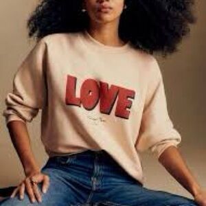 Sezane Sweat Love Sweat-Shirt Sz XS